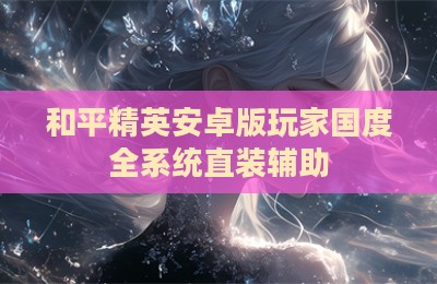 和平精英安卓版玩家国度全系统直装辅助
