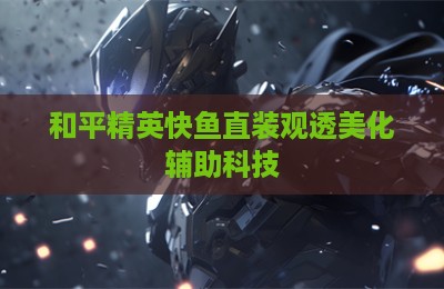 和平精英快鱼直装观透美化辅助科技