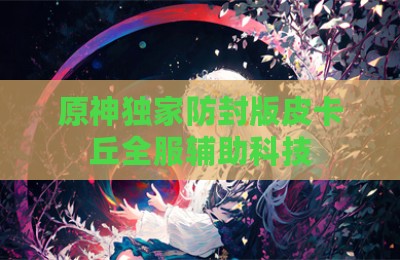 原神独家防封版皮卡丘全服辅助科技
