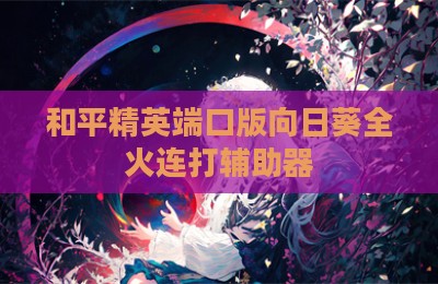 和平精英端口版向日葵全火连打辅助器