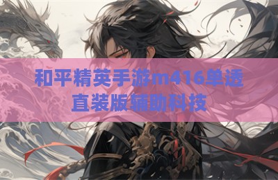 和平精英手游m416单透直装版辅助科技