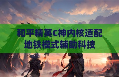 和平精英C神内核适配地铁模式辅助科技