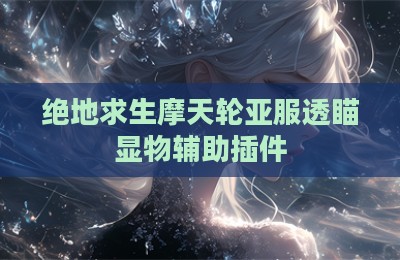 绝地求生摩天轮亚服透瞄显物辅助插件