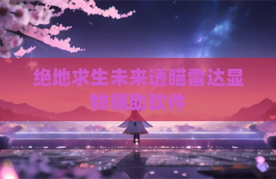 绝地求生未来透瞄雷达显物辅助软件