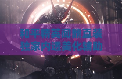 和平精英闻鼎直装独家内透美化辅助