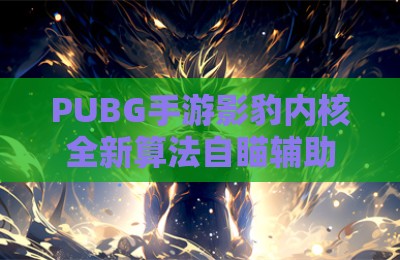 PUBG手游影豹内核全新算法自瞄辅助科技