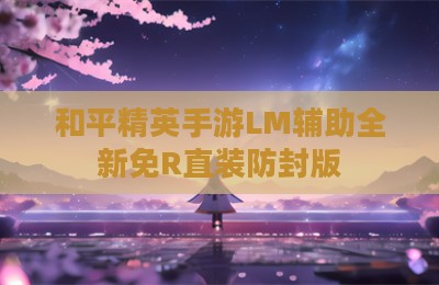 和平精英手游LM辅助全新免R直装防封版