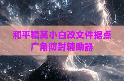 和平精英小白改文件据点广角防封辅助器