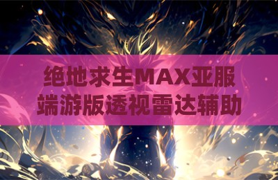 绝地求生MAX亚服端游版透视雷达辅助