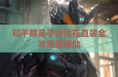 和平精英手游雪花直装全功能版辅助