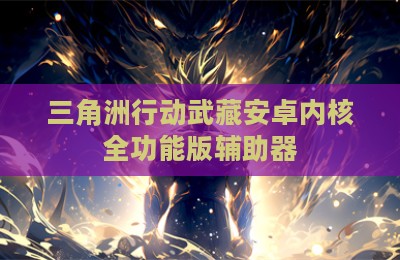 三角洲行动武藏安卓内核全功能版辅助器