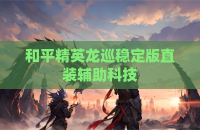 和平精英龙巡稳定版直装辅助科技
