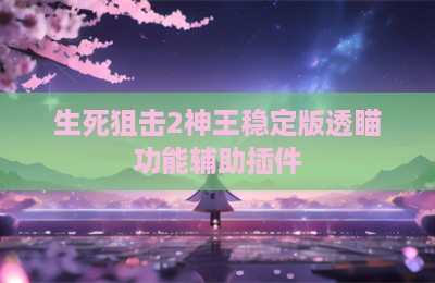 生死狙击2神王稳定版透瞄功能辅助插件