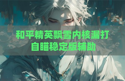和平精英飘雪内核漏打自瞄稳定版辅助