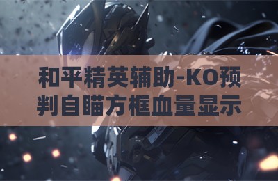 和平精英辅助-KO预判自瞄方框血量显示安卓版V3.28