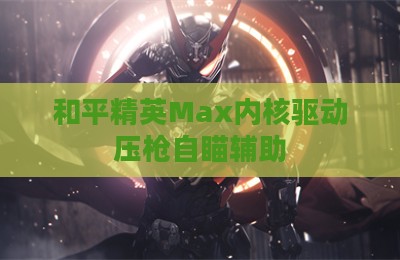 和平精英Max内核驱动压枪自瞄辅助