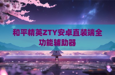 和平精英ZTY安卓直装端全功能辅助器