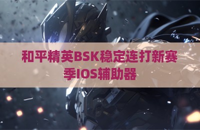 和平精英BSK稳定连打新赛季IOS辅助器