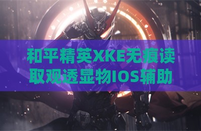 和平精英XKE无痕读取观透显物IOS辅助