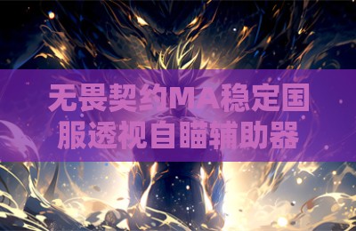 无畏契约MA稳定国服透视自瞄辅助器