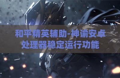 和平精英辅助-神谕安卓处理器稳定运行功能