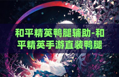和平精英鸭腿辅助-和平精英手游直装鸭腿辅助神器