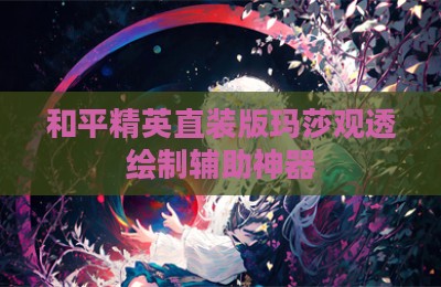 和平精英直装版玛莎观透绘制辅助神器