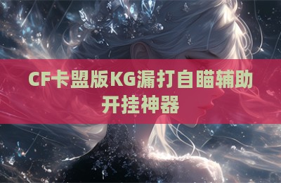 CF卡盟版KG漏打自瞄辅助开挂神器