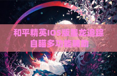 和平精英IOS版墨龙追踪自瞄多功能辅助