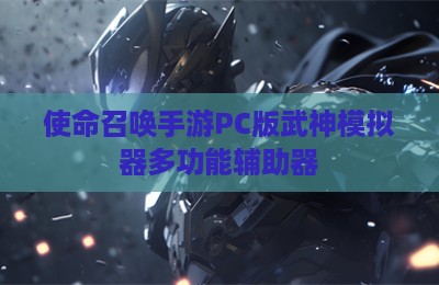 使命召唤手游PC版武神模拟器多功能辅助器